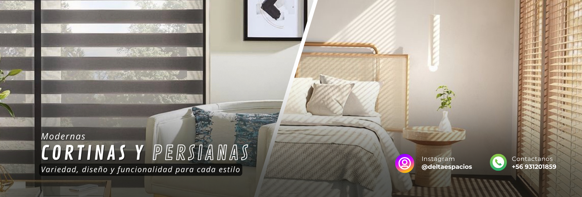Las-mejores-cortinas-y-persianas-delta-espacios Cortinas roller y persianas interiores Delta Espacios, variedad de telas blackout, screen y decorativas a medida para hogares y oficinas elegantes.