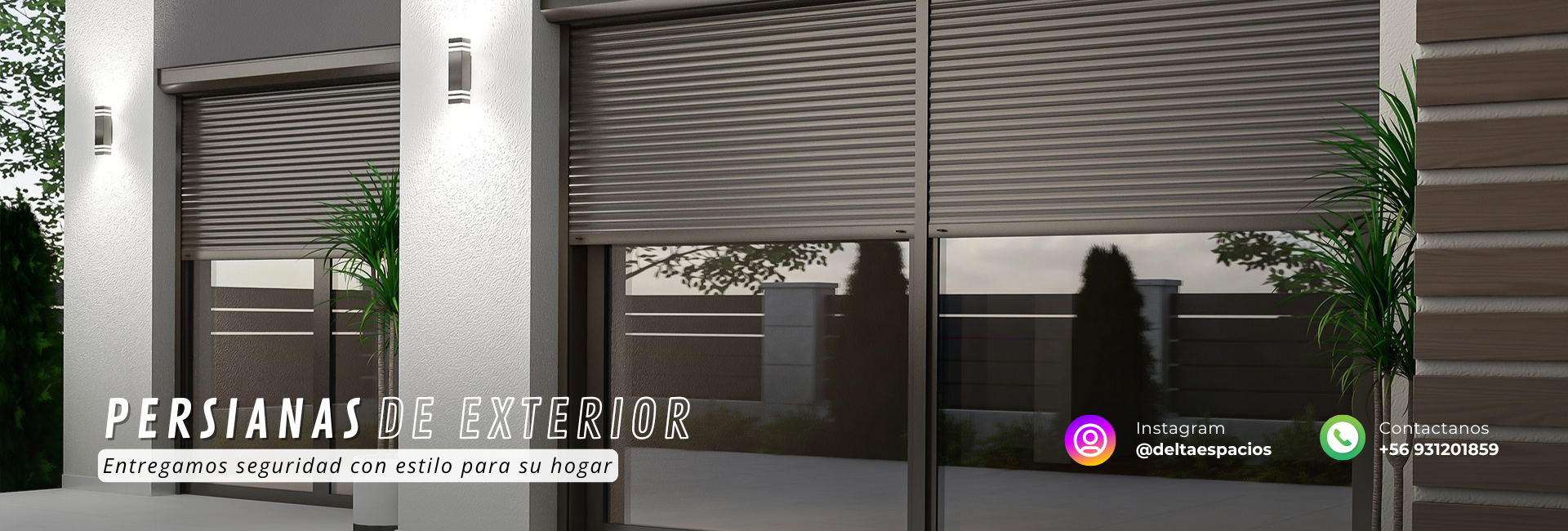 Persianas-de-seguridad-delta-espacios Persianas exteriores de aluminio Delta Espacios, motorizadas y con aislamiento térmico, seguridad avanzada y diseño moderno para ventanas y terrazas